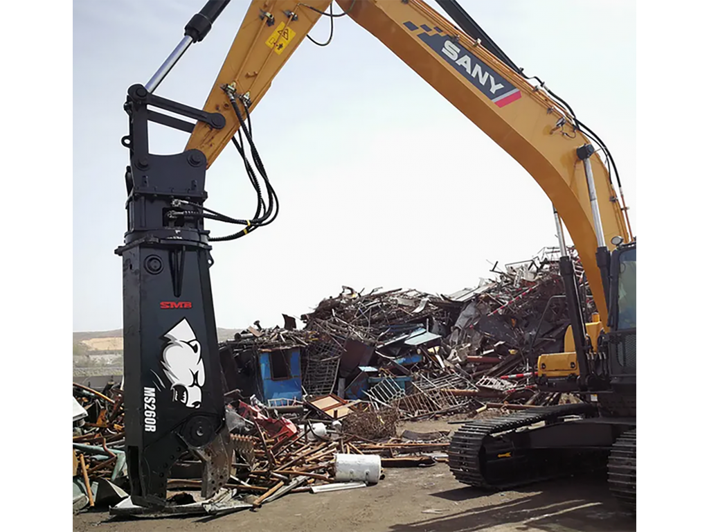 กรรไกรตัดเหล็ก ติดรถขุด ขนาด20ตัน